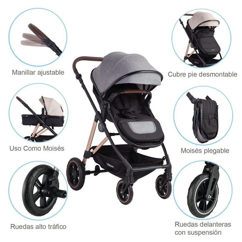 Travel System Neo Gris - KIDSCLUB Tienda ONLINE
