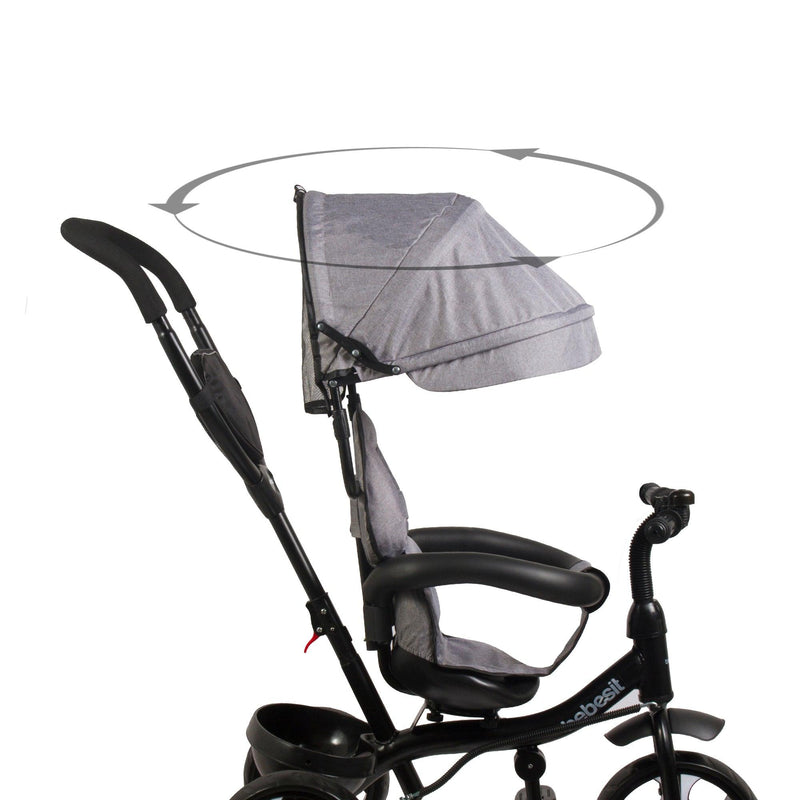 Triciclo 360° Gris, Bebesit - KIDSCLUB Tienda ONLINE