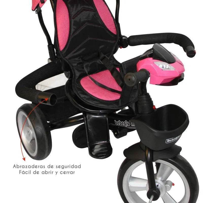 Triciclo Bluetooth RS-4080-2 Fucsia, Bebeglo - KIDSCLUB Tienda ONLINE