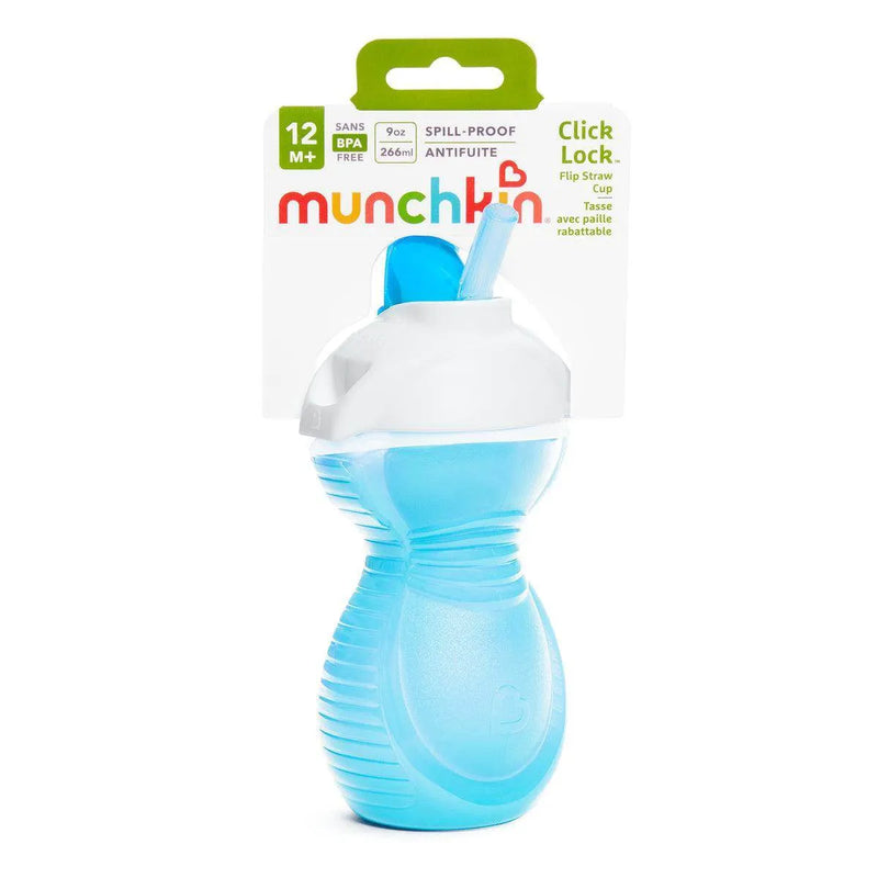 Vaso antiderrame c/bombilla flip click & lock 266 ml, Munchkin - Kidsclub