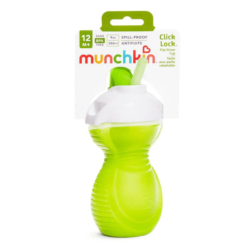 Vaso antiderrame c/bombilla flip click & lock 266 ml, Munchkin - Kidsclub