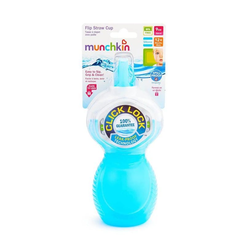 Vaso antiderrame c/bombilla flip click & lock 266 ml, Munchkin - Kidsclub