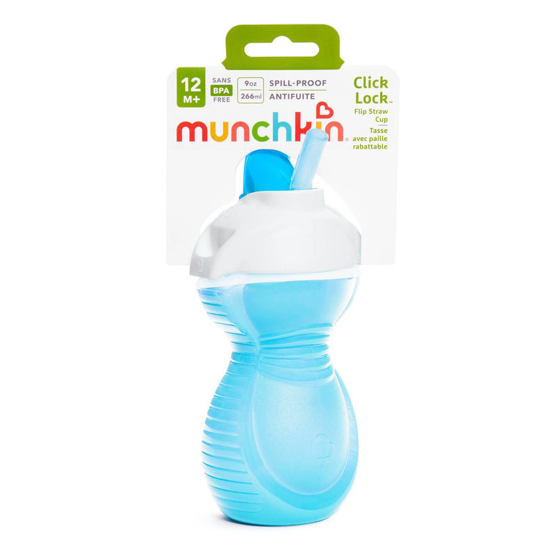 Vaso antiderrame c/bombilla flip click & lock 266 ml, Munchkin - Kidsclub