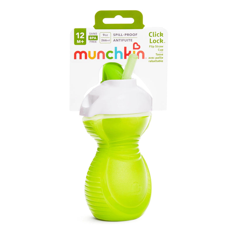 Vaso antiderrame c/bombilla flip click & lock 266 ml, Munchkin - Kidsclub