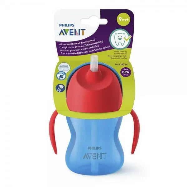 Vaso AVENT con Bombilla 200 ml desde 9 meses(SCF796/01 y SCF796/02) - KIDSCLUB Tienda ONLINE