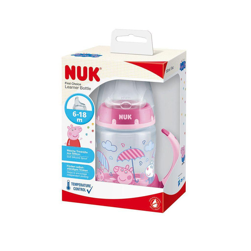 VASO DE APRENDIZAJE NUK FIRST CHOICE PEPPA PIG CON CONTROL DE TEMPERATURA 6 m+ - KIDSCLUB Tienda ONLINE