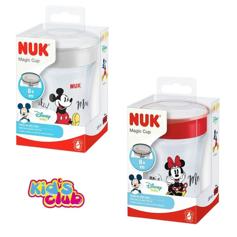 VASO Magic Cup NUK Disney 230 ML 8 m + (Minnie / Mickey) - KIDSCLUB Tienda ONLINE