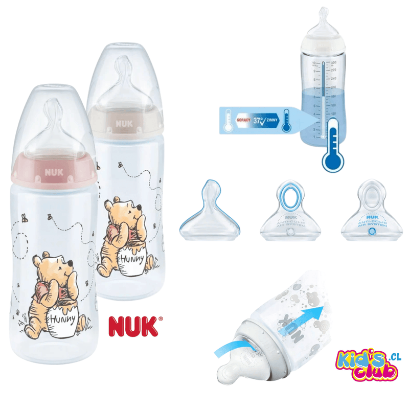 Mamadera Nuk F.Choice Winnie The Pooh 300 Ml (0-6 Meses)